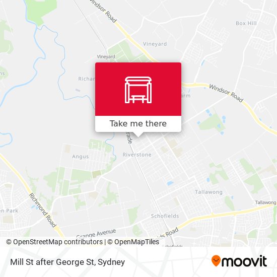 Mill St after George St map