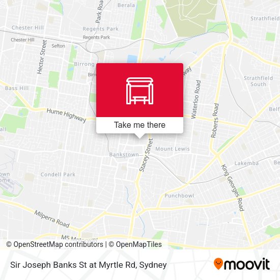 Sir Joseph Banks St at Myrtle Rd map