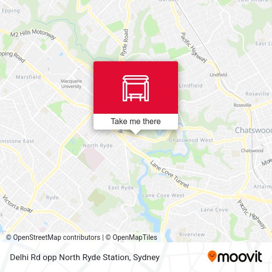Delhi Rd opp North Ryde Station map