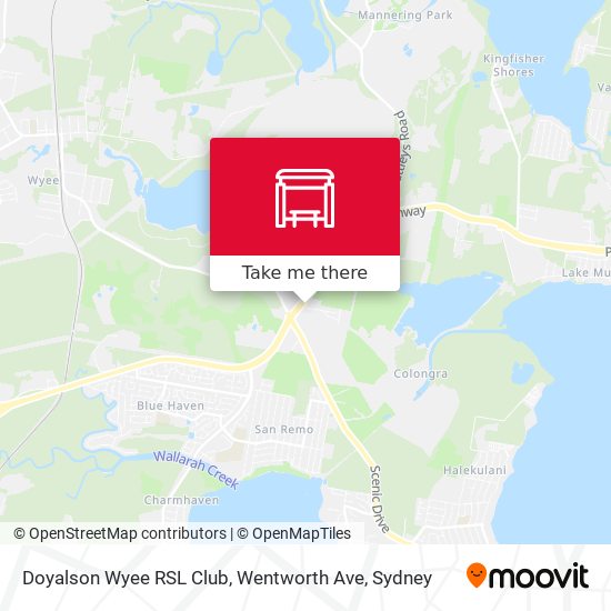 Doyalson Wyee RSL Club, Wentworth Ave map