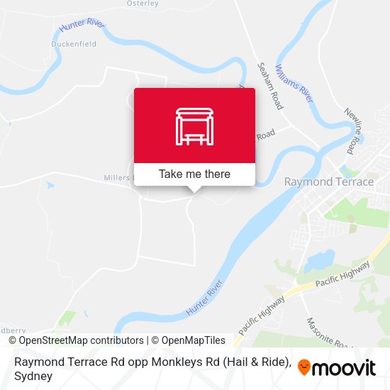 Raymond Terrace Rd opp Monkleys Rd (Hail & Ride) map