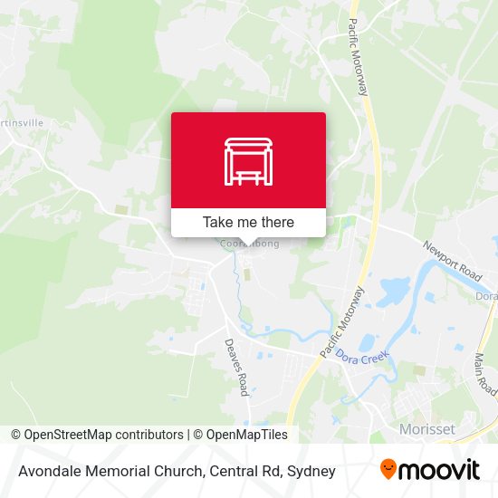 Avondale Memorial Church, Central Rd map