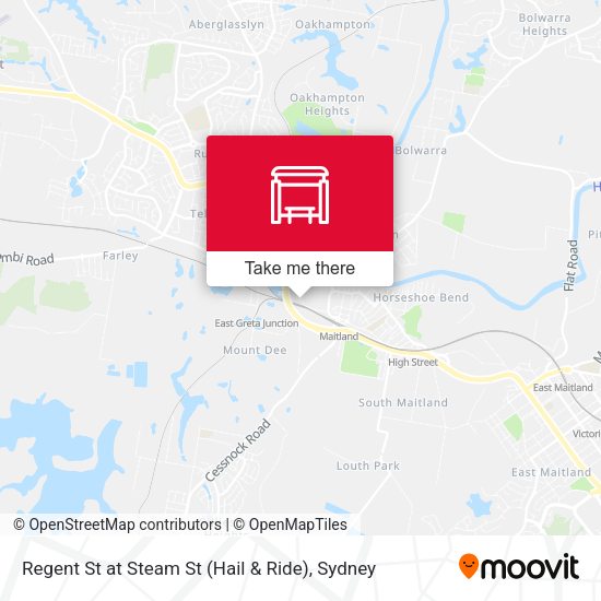 Regent St at Steam St (Hail & Ride) map