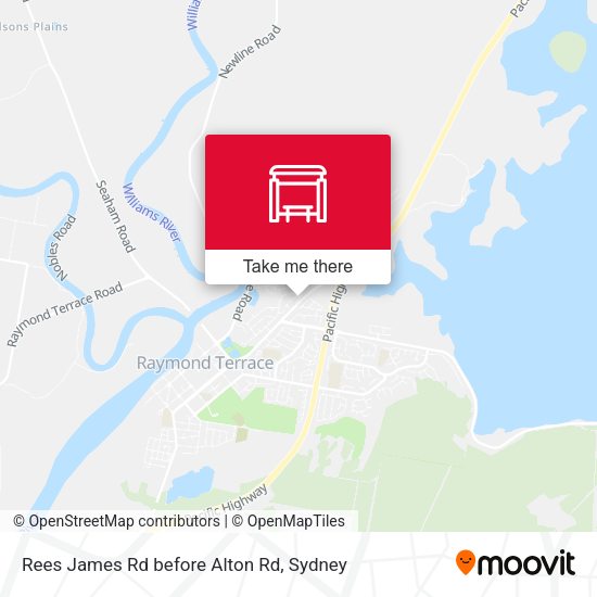 Rees James Rd before Alton Rd map