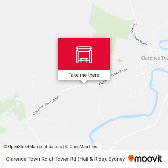 Clarence Town Rd at Tower Rd (Hail & Ride) map