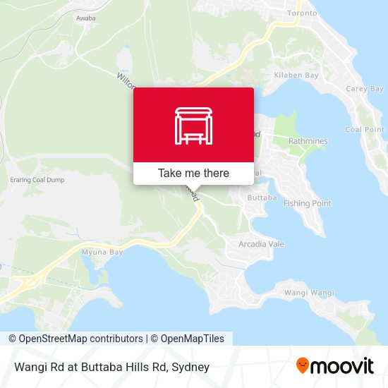 Wangi Rd at Buttaba Hills Rd map