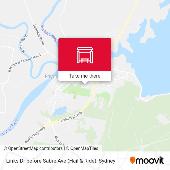 Links Dr before Sabre Ave (Hail & Ride) map