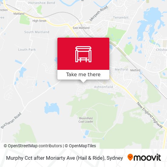 Murphy Cct after Moriarty Ave (Hail & Ride) map