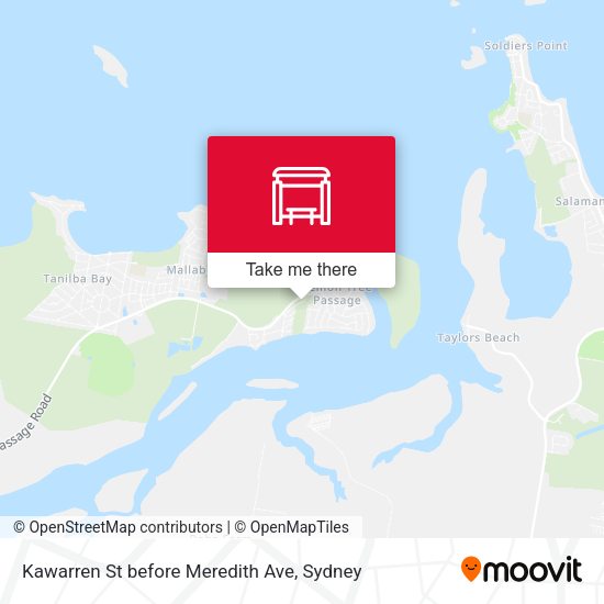 Kawarren St before Meredith Ave map