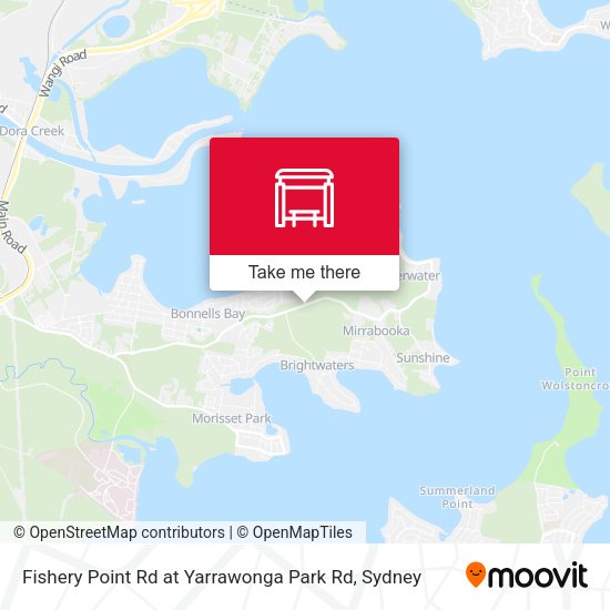 Fishery Point Rd at Yarrawonga Park Rd map