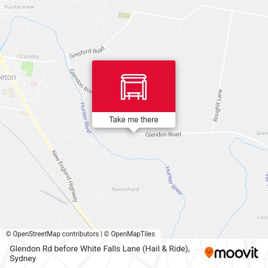 Glendon Rd before White Falls Lane (Hail & Ride) map