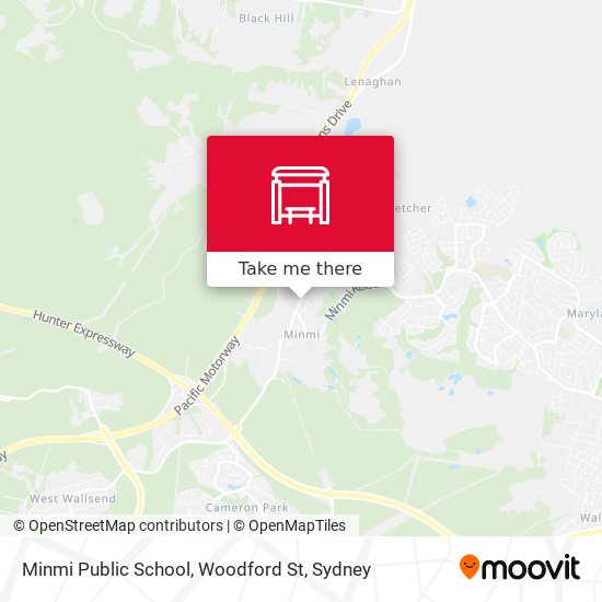 Minmi Public School, Woodford St map