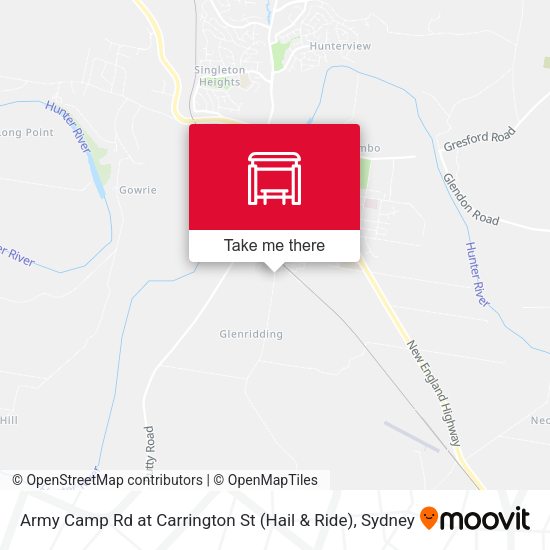 Army Camp Rd at Carrington St (Hail & Ride) map
