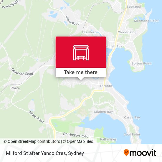 Milford St after Yanco Cres map