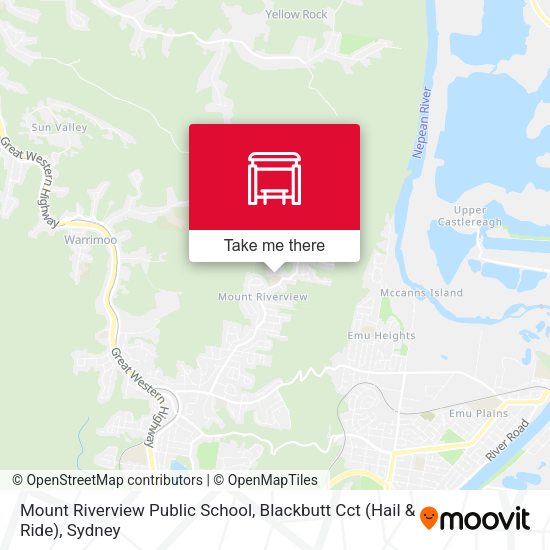 Mount Riverview Public School, Blackbutt Cct (Hail & Ride) map