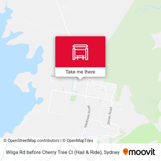 Wilga Rd before Cherry Tree Cl (Hail & Ride) map