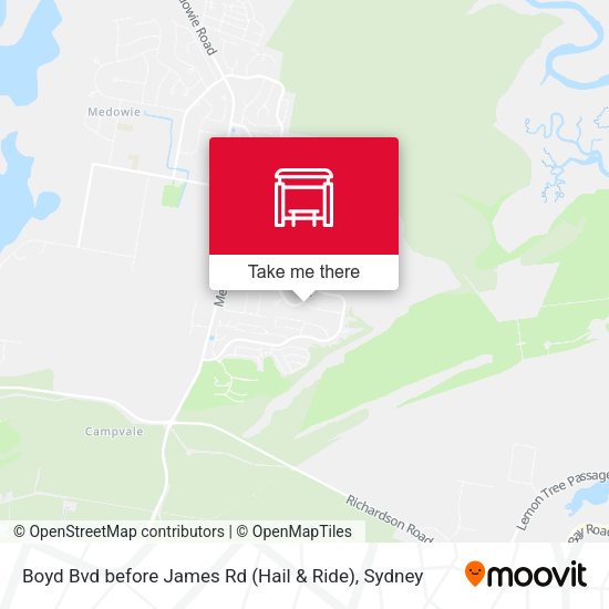 Boyd Bvd before James Rd (Hail & Ride) map