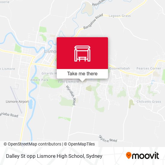 Dalley St opp Lismore High School map