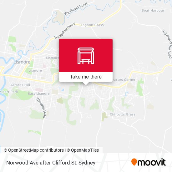 Norwood Ave after Clifford St map