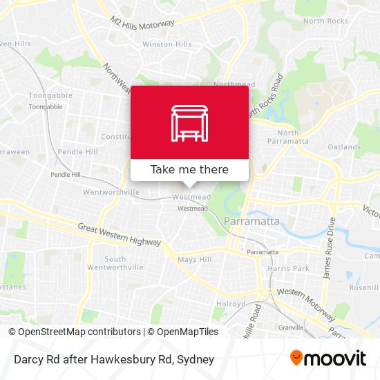 Darcy Rd after Hawkesbury Rd map