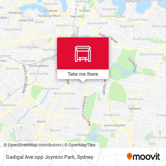 Gadigal Ave opp Joynton Park map
