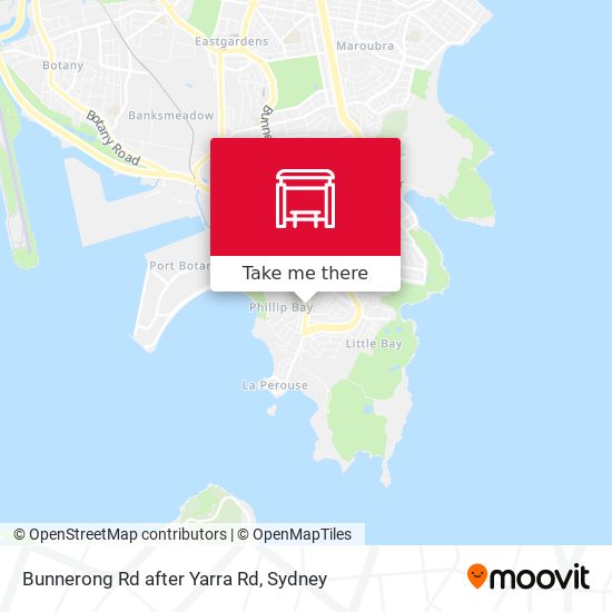 Bunnerong Rd after Yarra Rd map