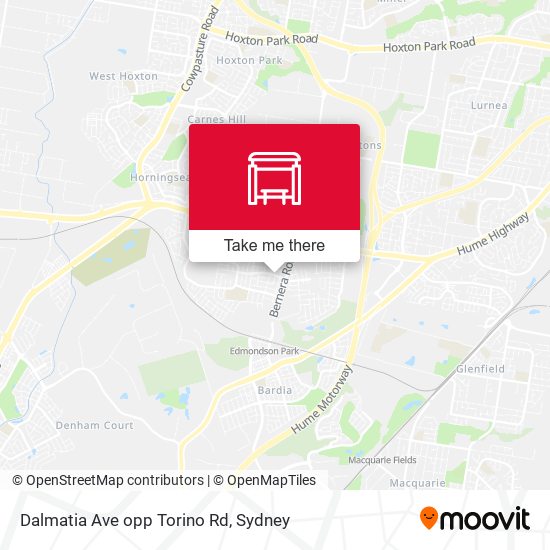 Dalmatia Ave opp Torino Rd map