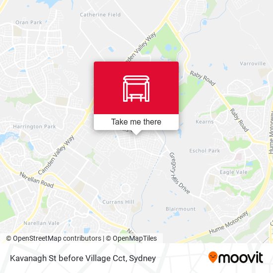 Kavanagh St before Village Cct map