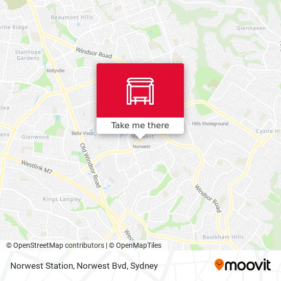 Norwest Station, Norwest Bvd map