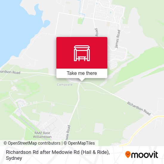 Richardson Rd after Medowie Rd (Hail & Ride) map