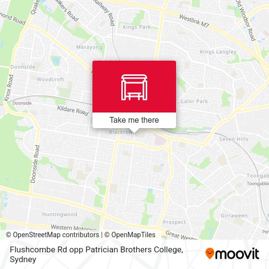 Flushcombe Rd opp Patrician Brothers College map