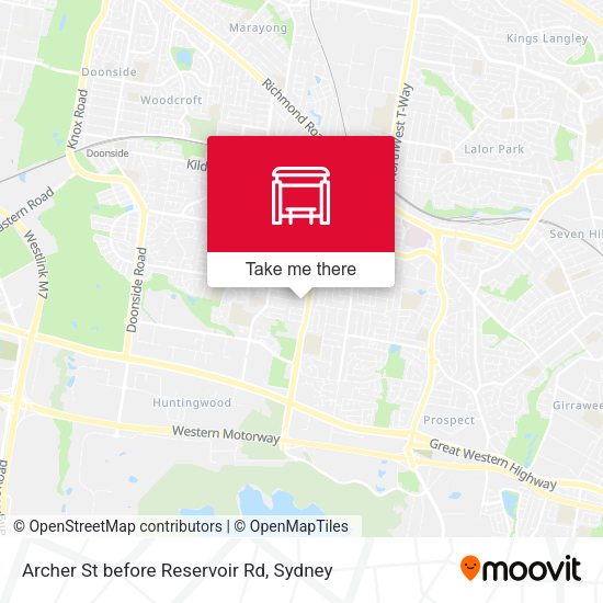 Archer St before Reservoir Rd map