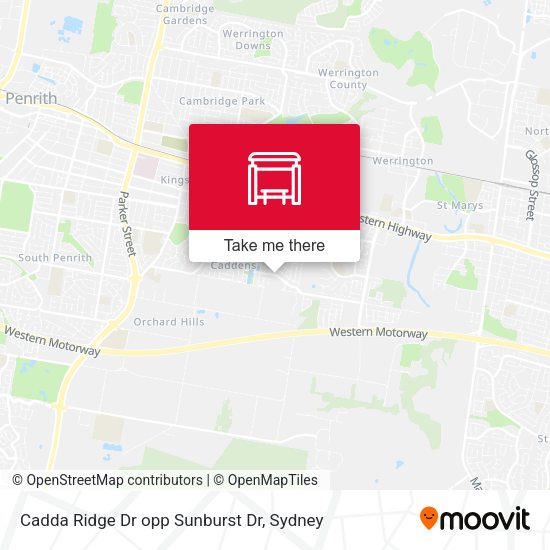 Cadda Ridge Dr opp Sunburst Dr map