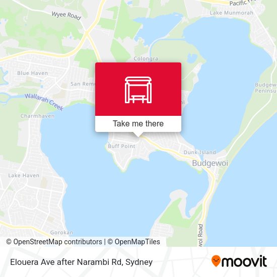 Elouera Ave after Narambi Rd map