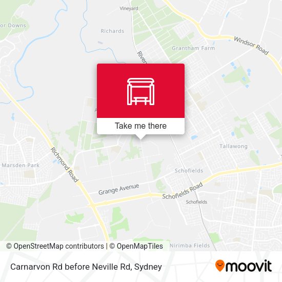 Carnarvon Rd before Neville Rd map