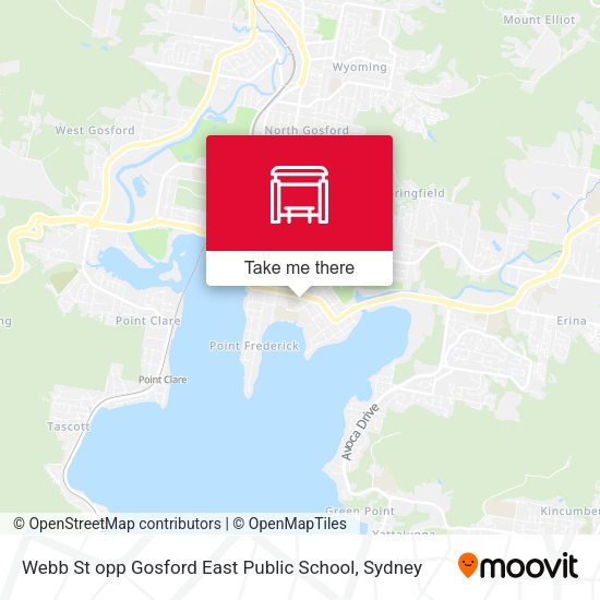 Webb St opp Gosford East Public School map