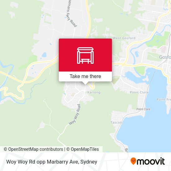 Woy Woy Rd opp Marbarry Ave map
