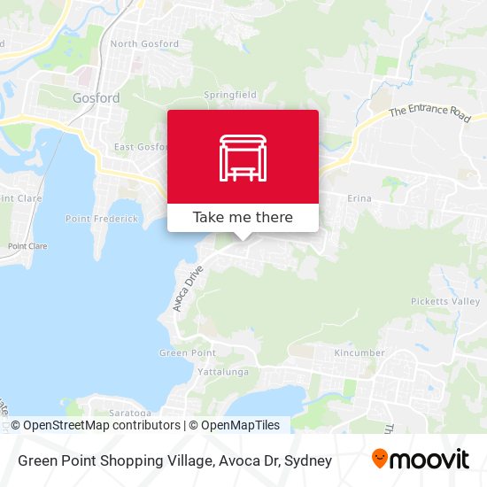 Mapa Green Point Shopping Village, Avoca Dr