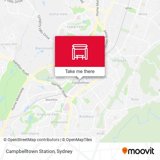 Mapa Campbelltown Station