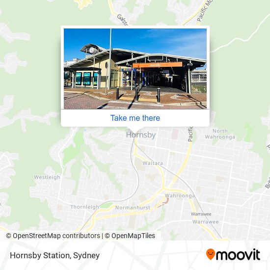 Hornsby Station map