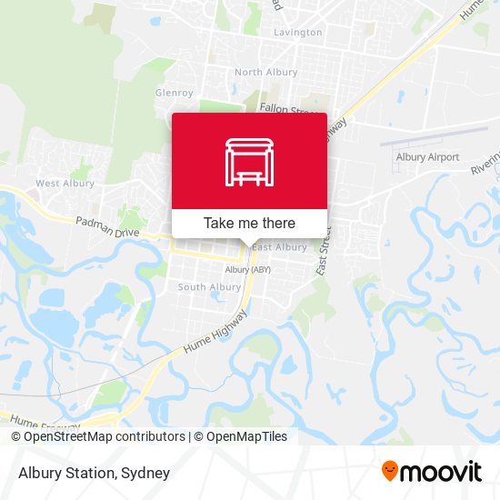 Mapa Albury Station