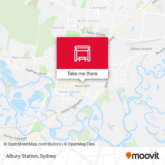 Mapa Albury Station