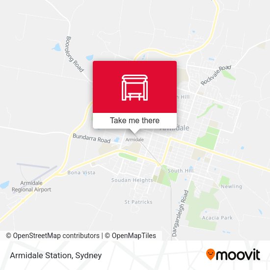 Armidale Station map