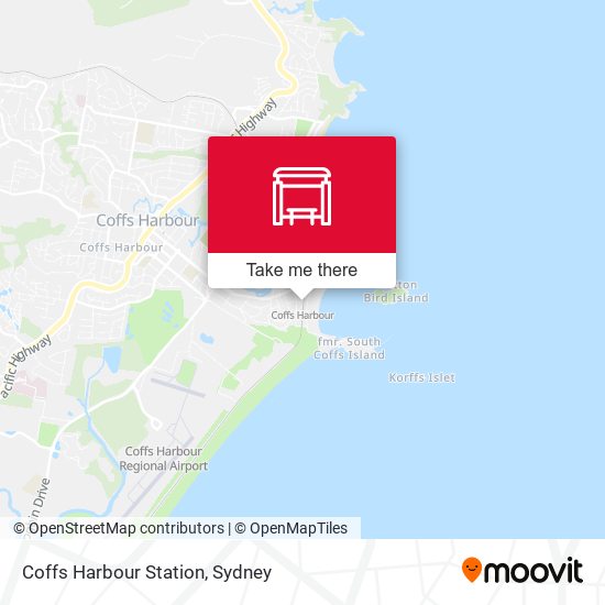 Mapa Coffs Harbour Station
