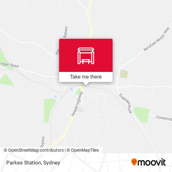 Mapa Parkes Station