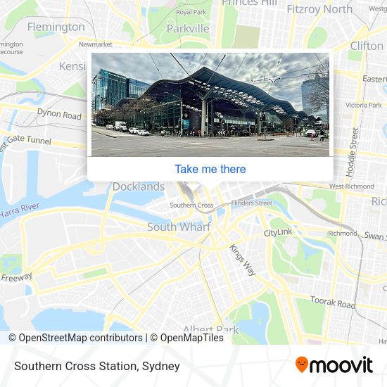 Southern Cross Station map