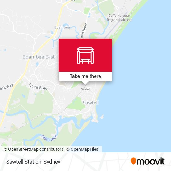 Mapa Sawtell Station