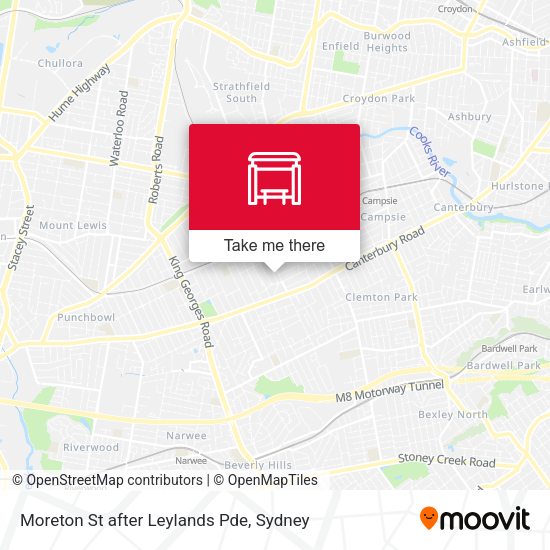 Moreton St after Leylands Pde map
