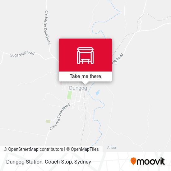 Dungog Station, Coach Stop map