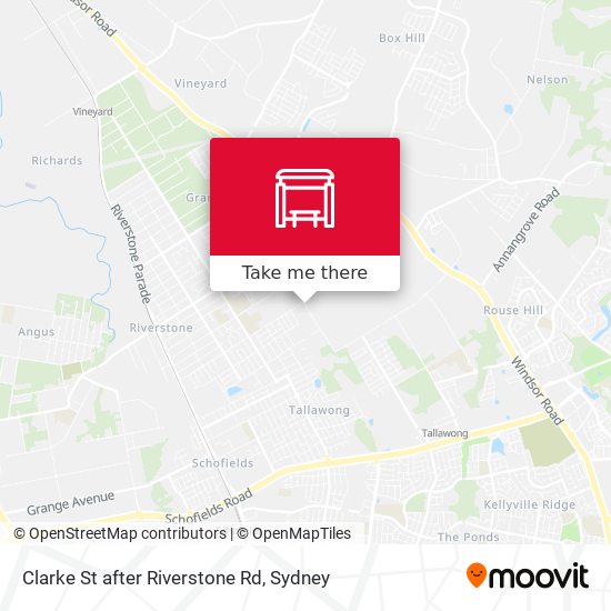 Clarke St after Riverstone Rd map